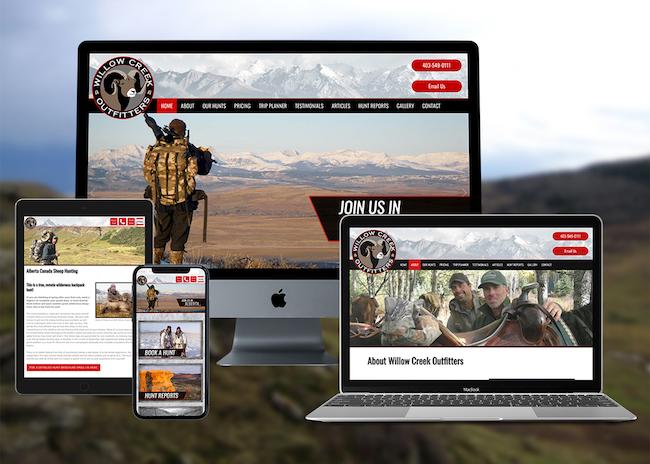 View Alberta Big Game Hunting Outfitter Web Design